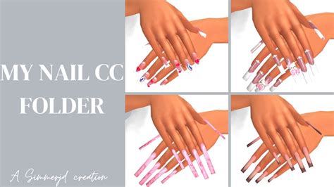 These nails can have fun designs, be matte or glossy and even bring in really bright and fun colours to really make your sims favourite custom content outfits really pop. . Sims 4 nails cc folder